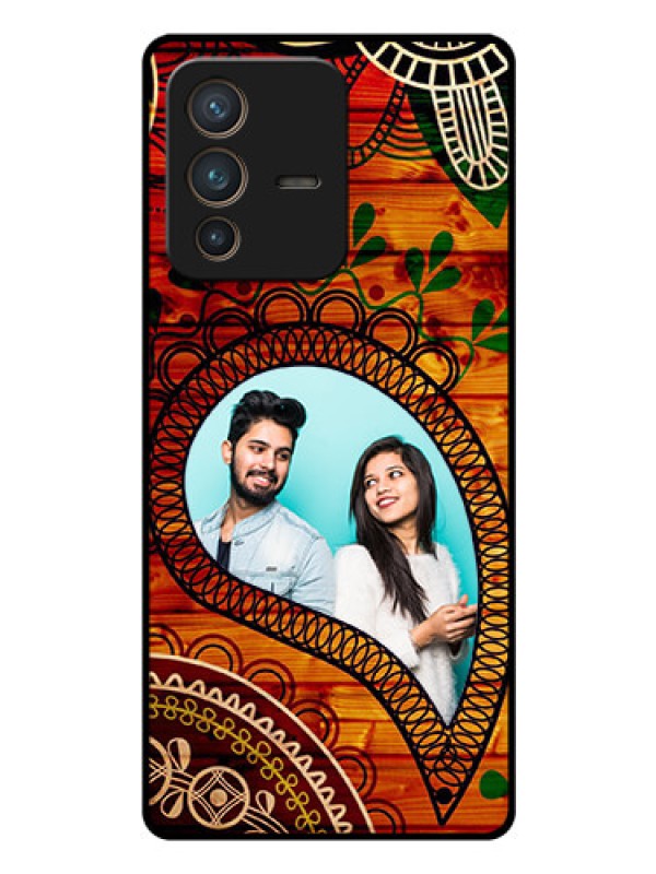 Custom Vivo V23 Pro 5G Personalized Glass Phone Case - Abstract Colorful Design