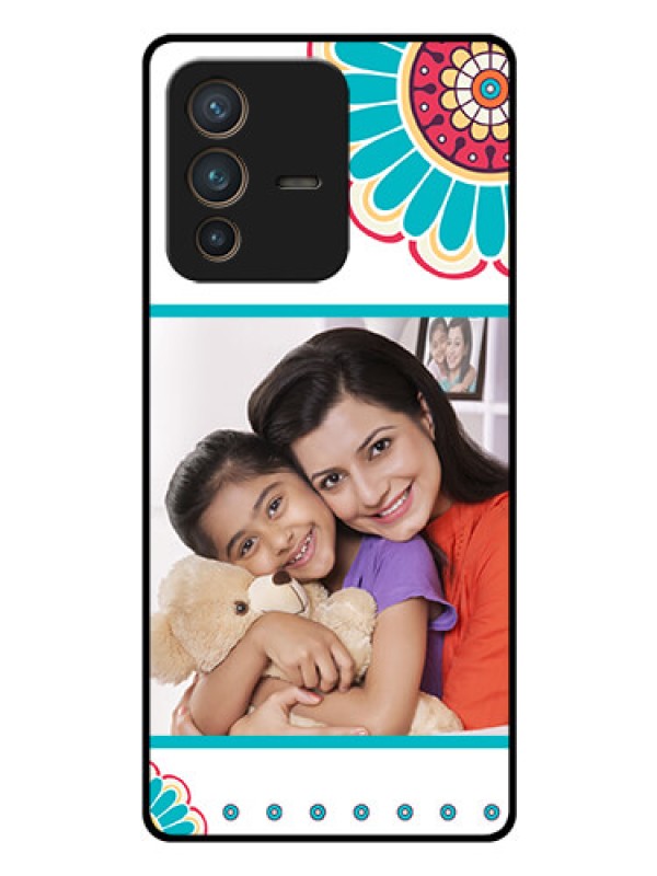 Custom Vivo V23 Pro 5G Custom Glass Phone Case - Flower Design