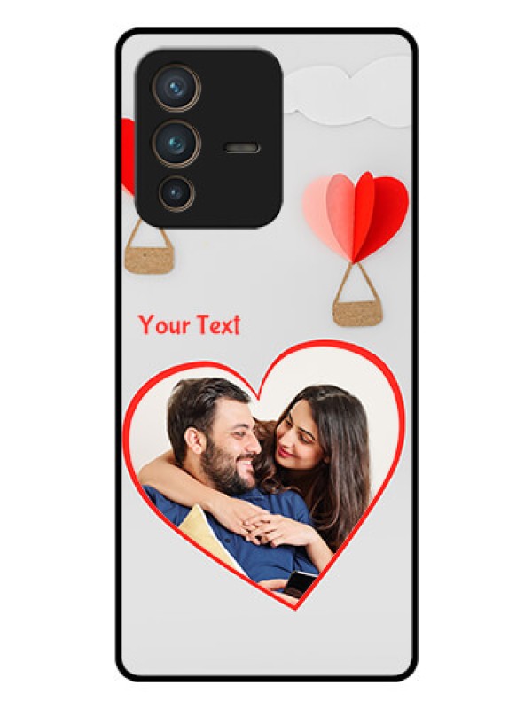 Custom Vivo V23 Pro 5G Custom Glass Mobile Case - Parachute Love Design