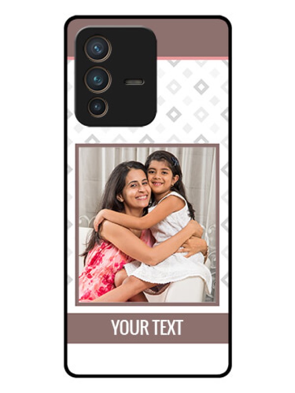 Custom Vivo V23 Pro 5G Photo Printing on Glass Case - Simple Diamond Design