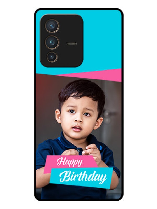 Custom Vivo V23 Pro 5G Personalized Glass Phone Case - Image Holder with 2 Color Design