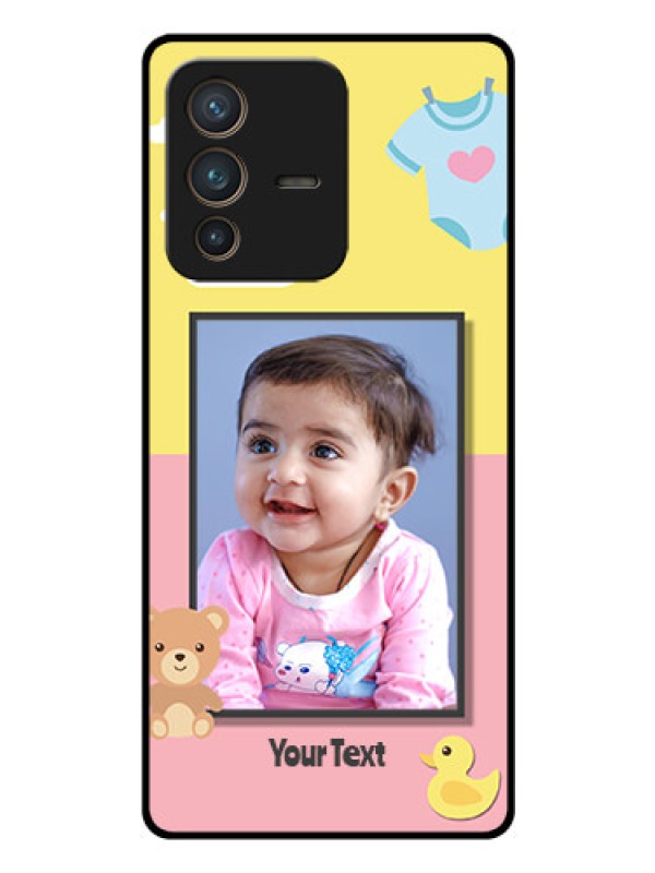 Custom Vivo V23 Pro 5G Photo Printing on Glass Case - Kids 2 Color Design