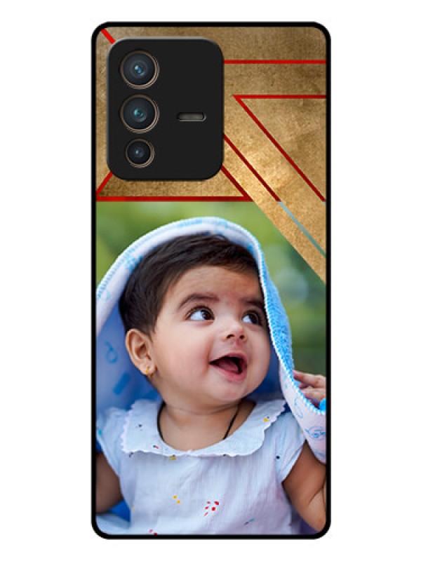 Custom Vivo V23 Pro 5G Personalized Glass Phone Case - Gradient Abstract Texture Design
