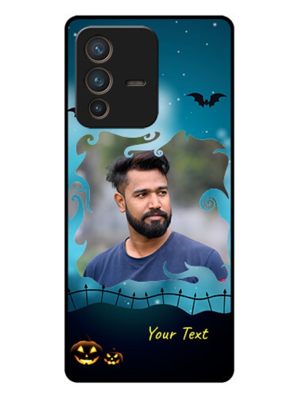Custom Vivo V23 Pro 5G Custom Glass Phone Case - Halloween frame design