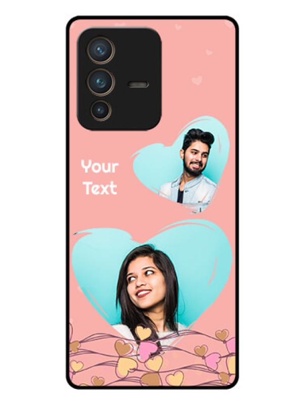Custom Vivo V23 Pro 5G Custom Glass Mobile Case - Love Doodle Design