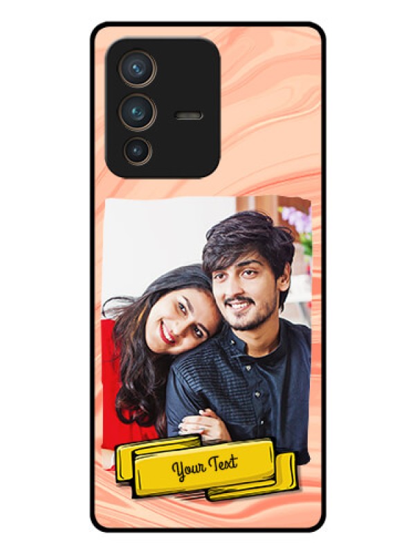 Custom Vivo V23 Pro 5G Personalized Glass Phone Case - Marble Texture Design