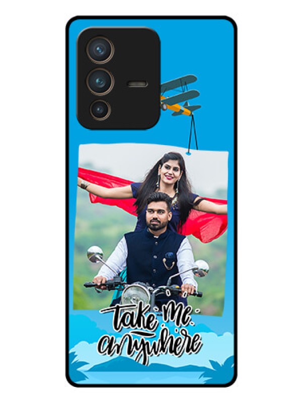 Custom Vivo V23 Pro 5G Custom Glass Mobile Case - Traveller Design