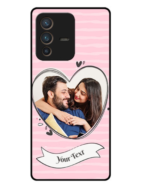 Custom Vivo V23 Pro 5G Custom Glass Phone Case - Vintage Heart Design