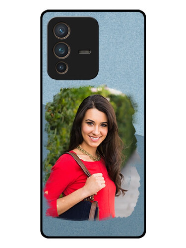 Custom Vivo V23 Pro 5G Custom Glass Mobile Case - Grunge Line Art Design