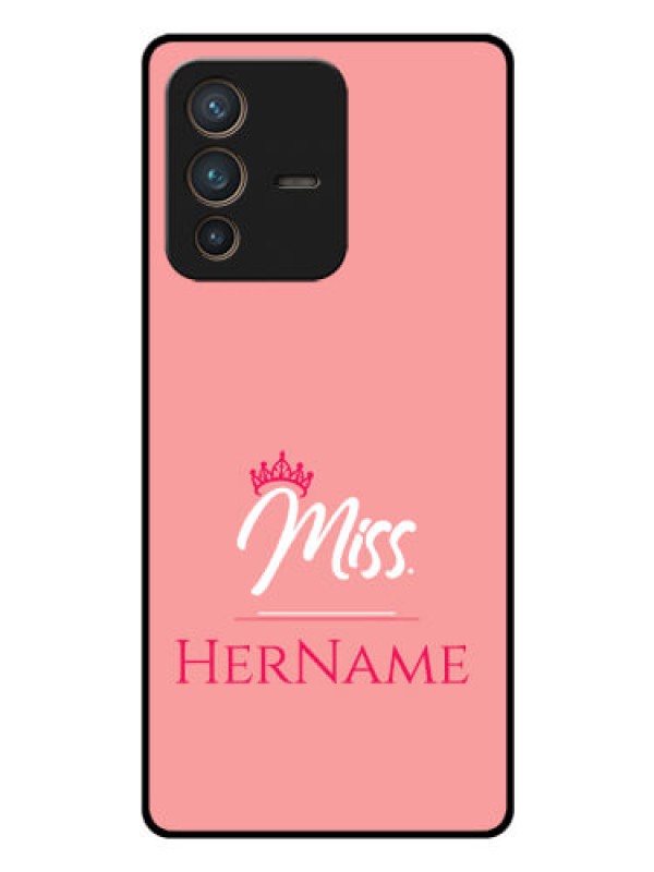 Custom Vivo V23 Pro 5G Custom Glass Phone Case Mrs with Name