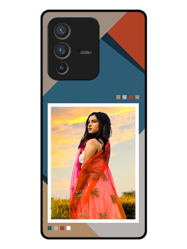 Custom Vivo V23 Pro 5G Personalized Glass Phone Case - Retro color pallet Design