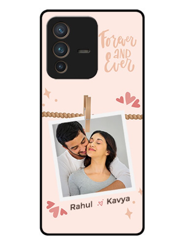 Custom Vivo V23 Pro 5G Custom Glass Phone Case - Forever and ever love Design