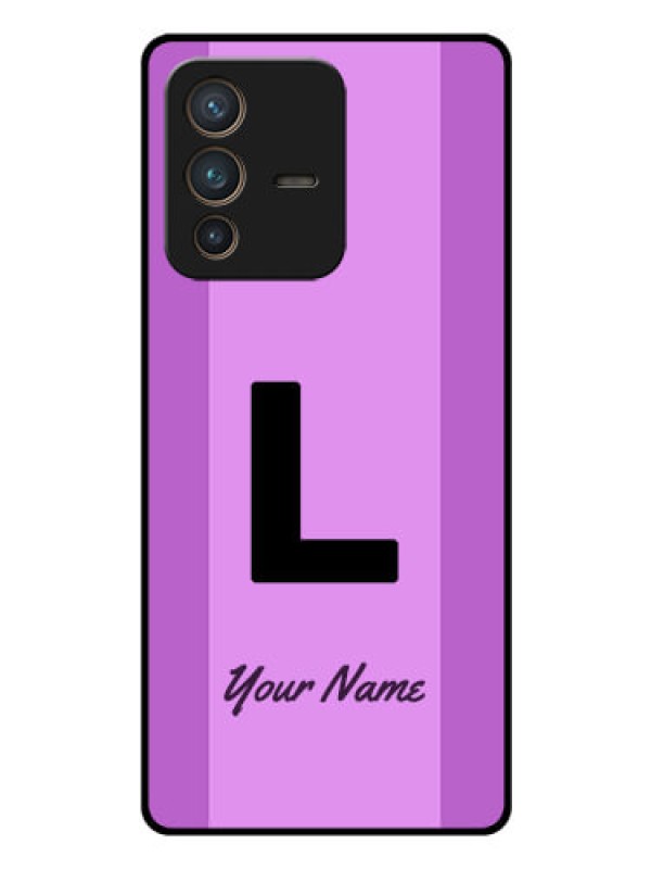 Custom Vivo V23 Pro 5G Custom Glass Phone Case - Tricolor custom text Design