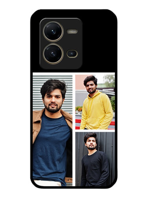 Custom Vivo V25 5G Photo Printing on Glass Case - Upload Multiple Picture Design