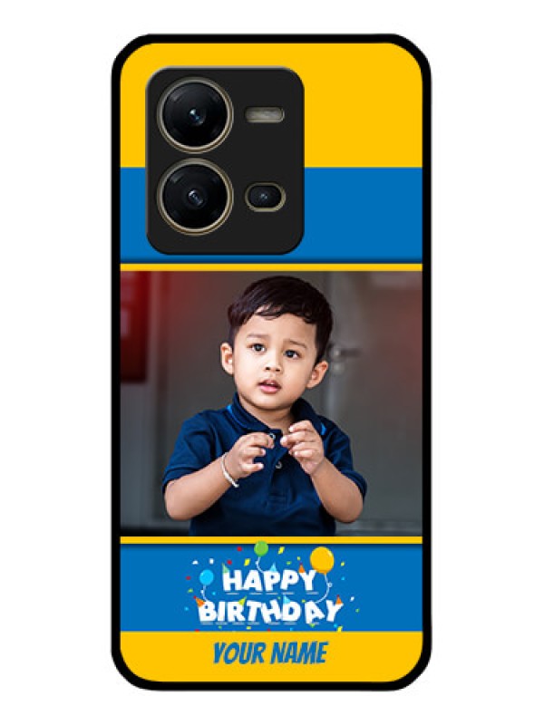 Custom Vivo V25 5G Custom Glass Mobile Case - Birthday Wishes Design