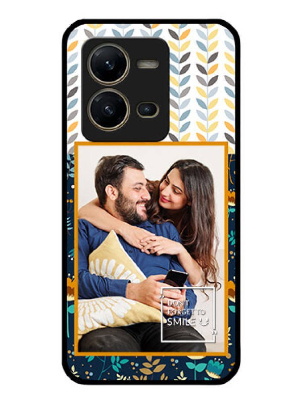 Custom Vivo V25 5G Custom Glass Mobile Case - Pattern Design