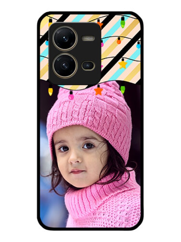 Custom Vivo V25 5G Custom Glass Mobile Case - Lights Hanging Design