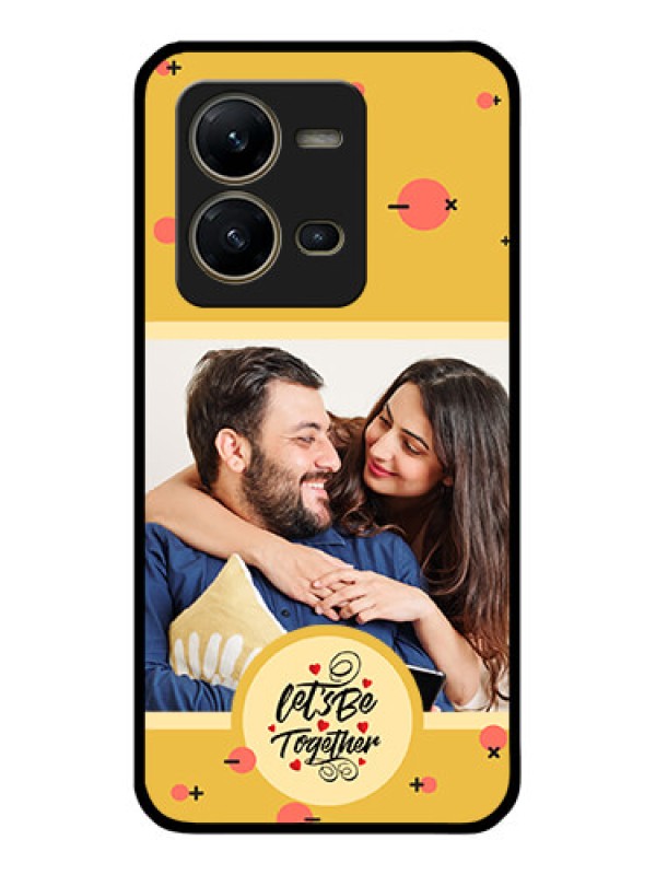 Custom Vivo V25 5G Photo Printing on Glass Case - Lets be Together Design
