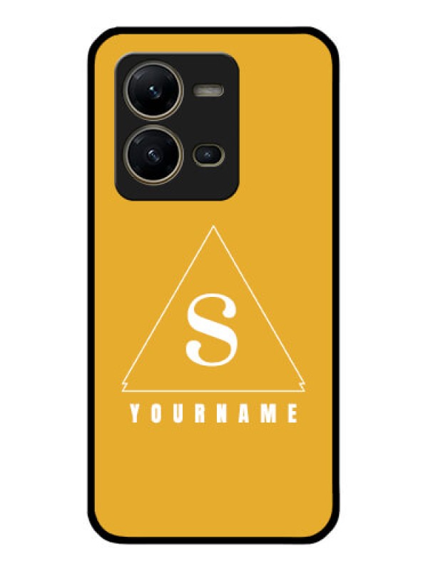 Custom Vivo V25 5G Personalized Glass Phone Case - simple triangle Design