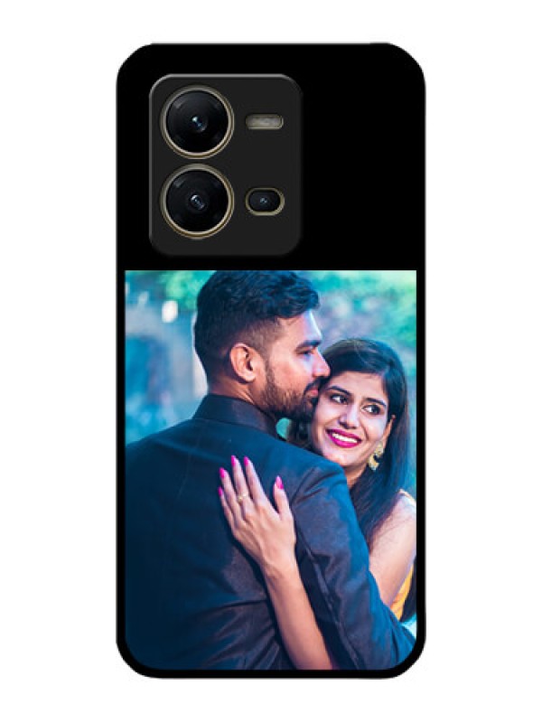 Custom Vivo V25 5G Custom Glass Phone Case - Upload Full Picture With Custom Color Design