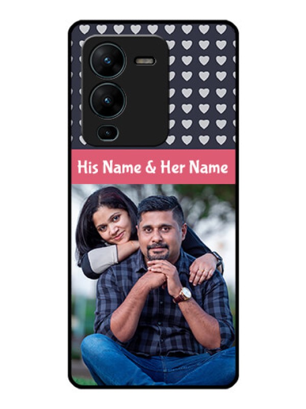Custom Vivo V25 Pro 5G Custom Glass Mobile Case - Love Symbols Design