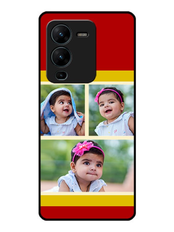 Custom Vivo V25 Pro 5G Custom Glass Mobile Case - Multiple Pic Upload Design
