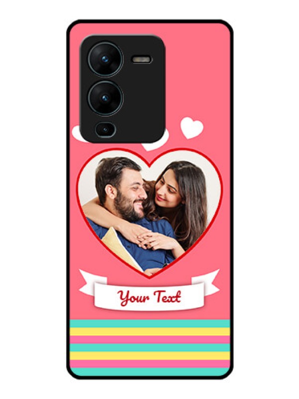 Custom Vivo V25 Pro 5G Photo Printing on Glass Case - Love Doodle Design