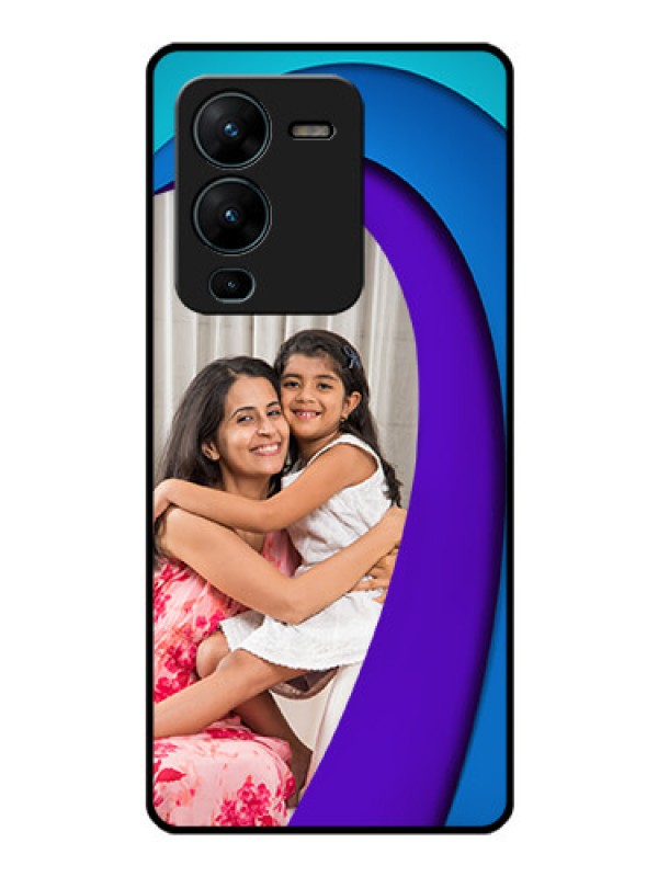 Custom Vivo V25 Pro 5G Photo Printing on Glass Case - Simple Pattern Design