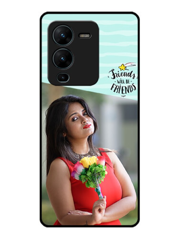Custom Vivo V25 Pro 5G Custom Glass Phone Case - Friends Picture Icon Design