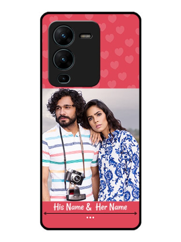 Custom Vivo V25 Pro 5G Photo Printing on Glass Case - Simple Love Design