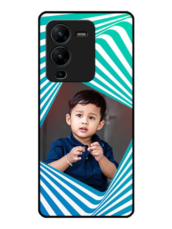 Custom Vivo V25 Pro 5G Personalized Glass Phone Case - Abstract Spiral Design