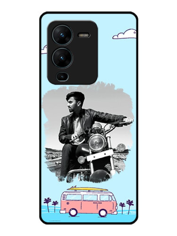 Custom Vivo V25 Pro 5G Photo Printing on Glass Case - Travel & Adventure Design
