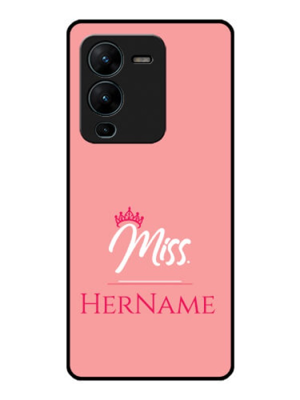 Custom Vivo V25 Pro 5G Custom Glass Phone Case Mrs with Name