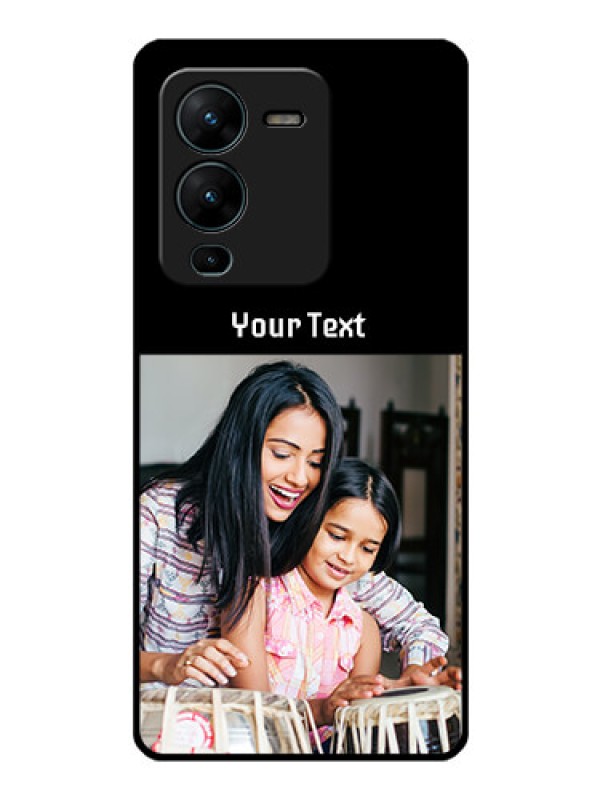 Custom Vivo V25 Pro 5G Photo with Name on Glass Phone Case