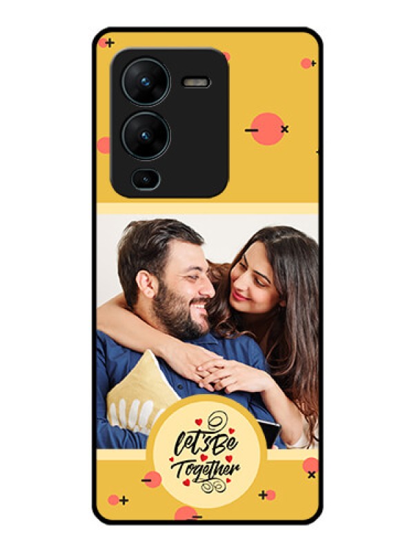 Custom Vivo V25 Pro 5G Photo Printing on Glass Case - Lets be Together Design