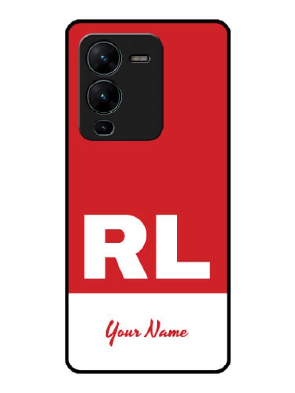 Custom Vivo V25 Pro 5G Personalized Glass Phone Case - dual tone custom text Design