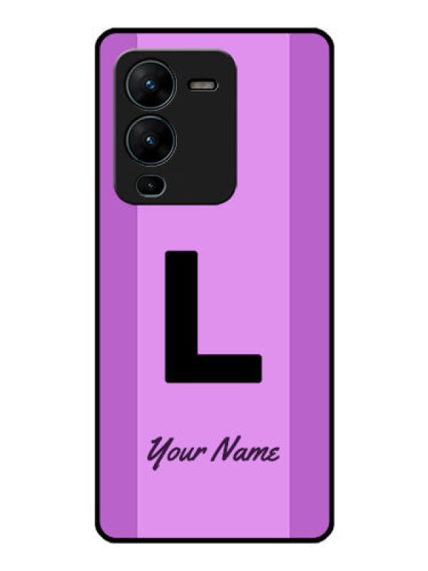 Custom Vivo V25 Pro 5G Custom Glass Phone Case - Tricolor custom text Design