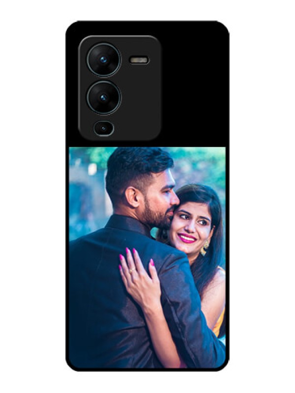 Custom Vivo V25 Pro 5G Custom Glass Phone Case - Upload Full Picture With Custom Color Design