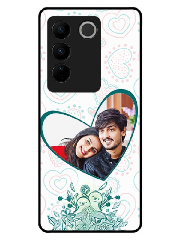 Custom Vivo V27 Pro 5G Photo Printing on Glass Case - Premium Couple Design