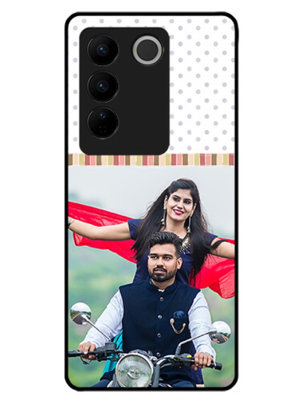 Custom Vivo V27 Pro 5G Photo Printing on Glass Case - Cute Family Design