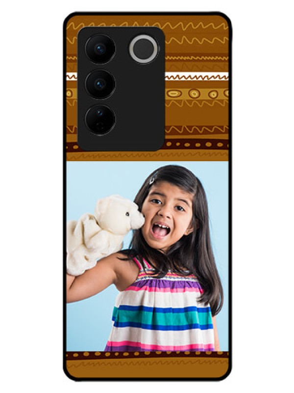 Custom Vivo V27 Pro 5G Custom Glass Phone Case - Friends Picture Upload Design