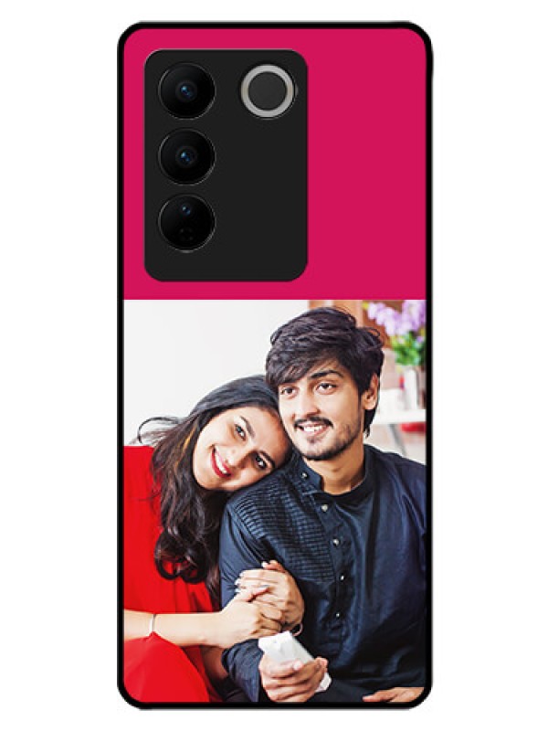 Custom Vivo V27 Pro 5G Custom Glass Mobile Case - Anniversary Cover Design