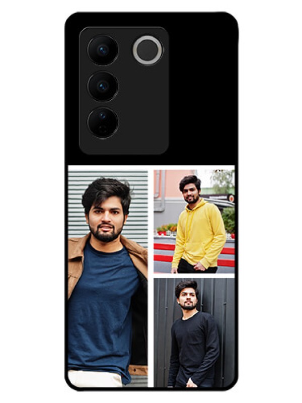 Custom Vivo V27 Pro 5G Photo Printing on Glass Case - Upload Multiple Picture Design
