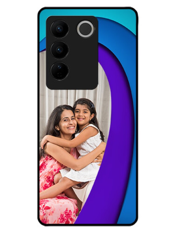 Custom Vivo V27 Pro 5G Photo Printing on Glass Case - Simple Pattern Design