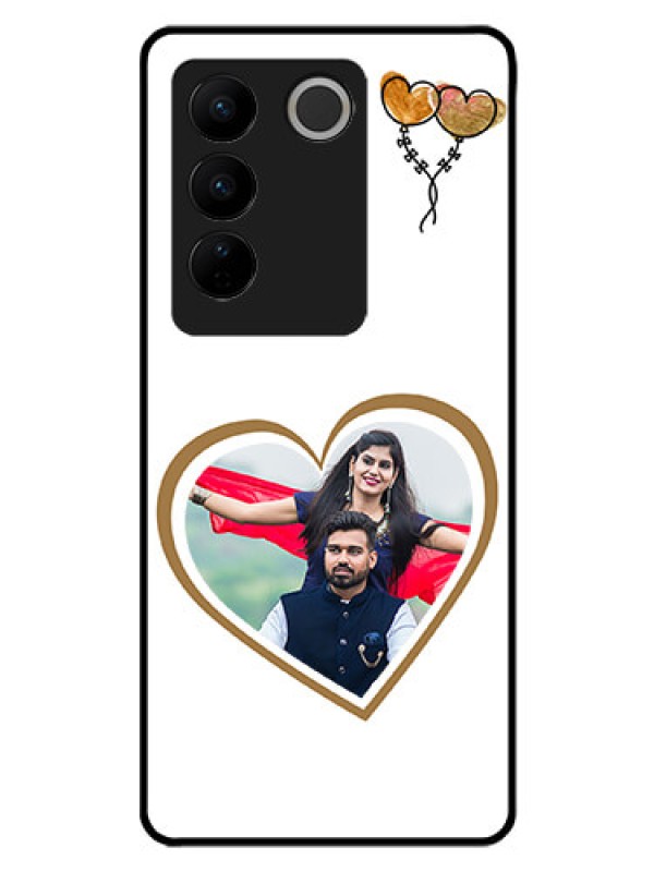 Custom Vivo V27 Pro 5G Custom Glass Mobile Case - You & Me Design