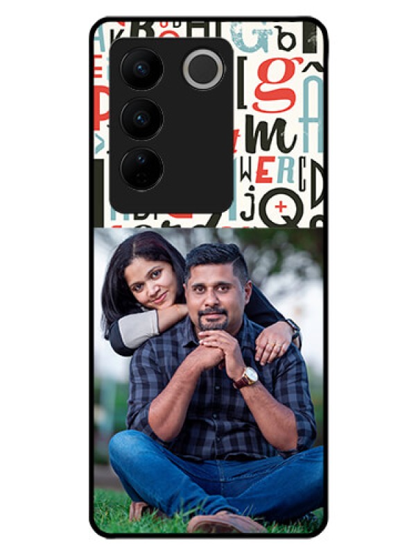 Custom Vivo V27 Pro 5G Personalized Glass Phone Case - Alphabet Design