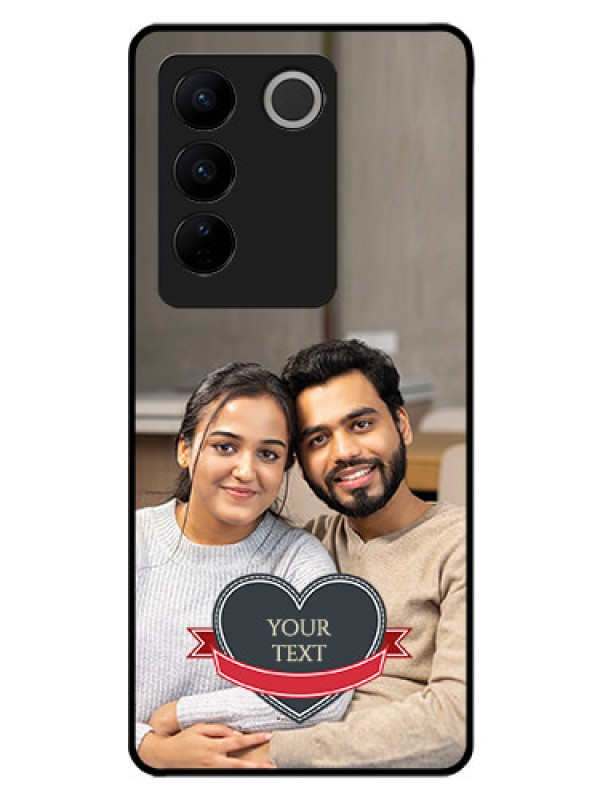 Custom Vivo V27 Pro 5G Custom Glass Phone Case - Just Married Couple Design