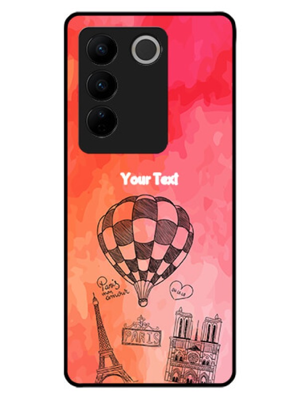 Custom Vivo V27 Pro 5G Custom Glass Phone Case - Paris Theme Design