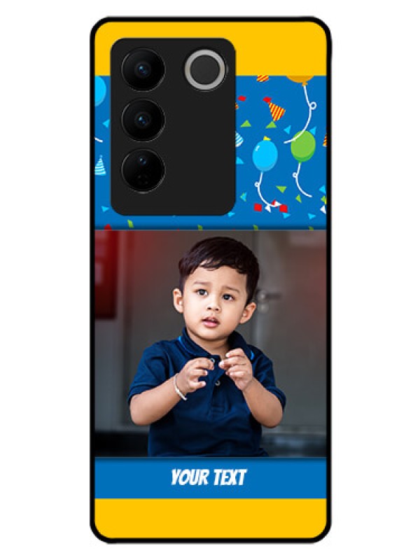 Custom Vivo V27 Pro 5G Custom Glass Mobile Case - Birthday Wishes Design