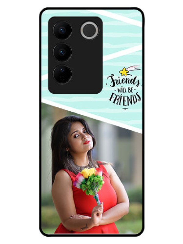 Custom Vivo V27 Pro 5G Custom Glass Phone Case - Friends Picture Icon Design